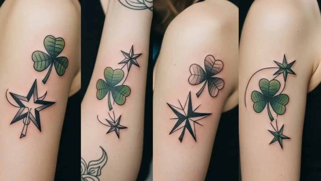 26 Unique Shamrock Star Tattoo Designs