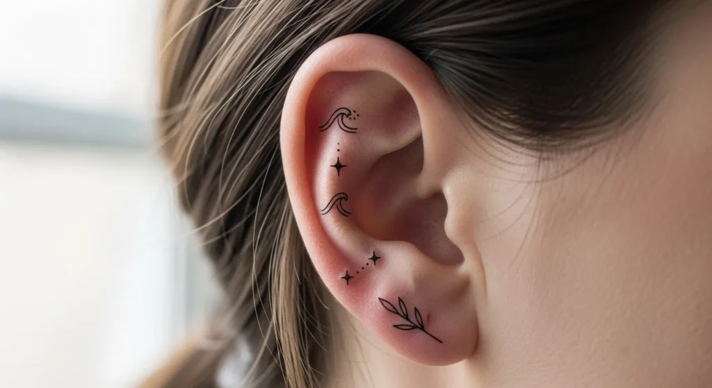 23 Chic Minimalist Behind-the-Ear Tattoo Ideas That Look Expensive