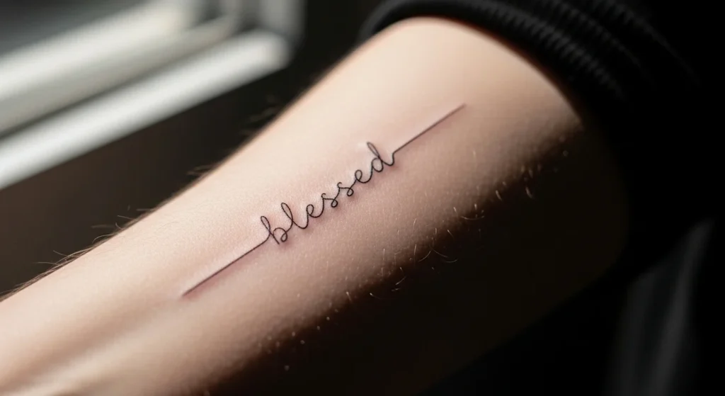 24 Clean Simple Blessed Tattoo Ideas That Look Super Elegant