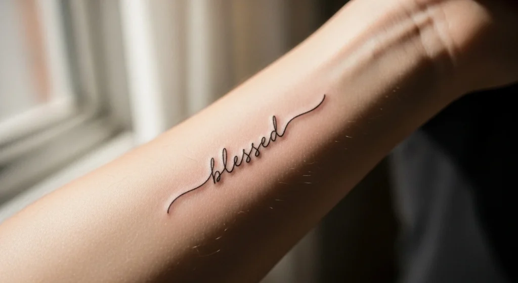 23 Stunning “Blessed” Tattoo Ideas That Look Meaningful and Clean