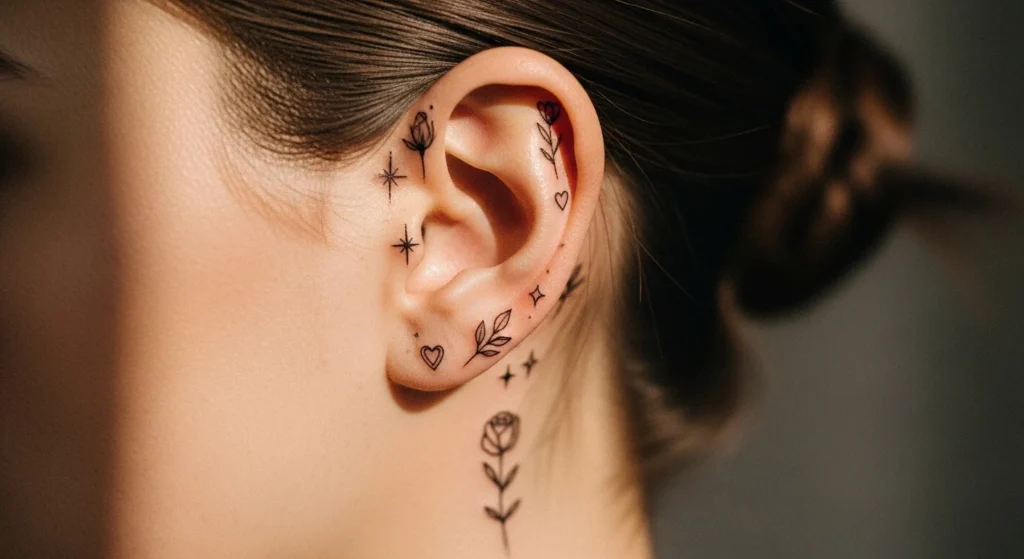 28 Adorable Cute Behind-the-Ear Tattoo Ideas That Get Compliments