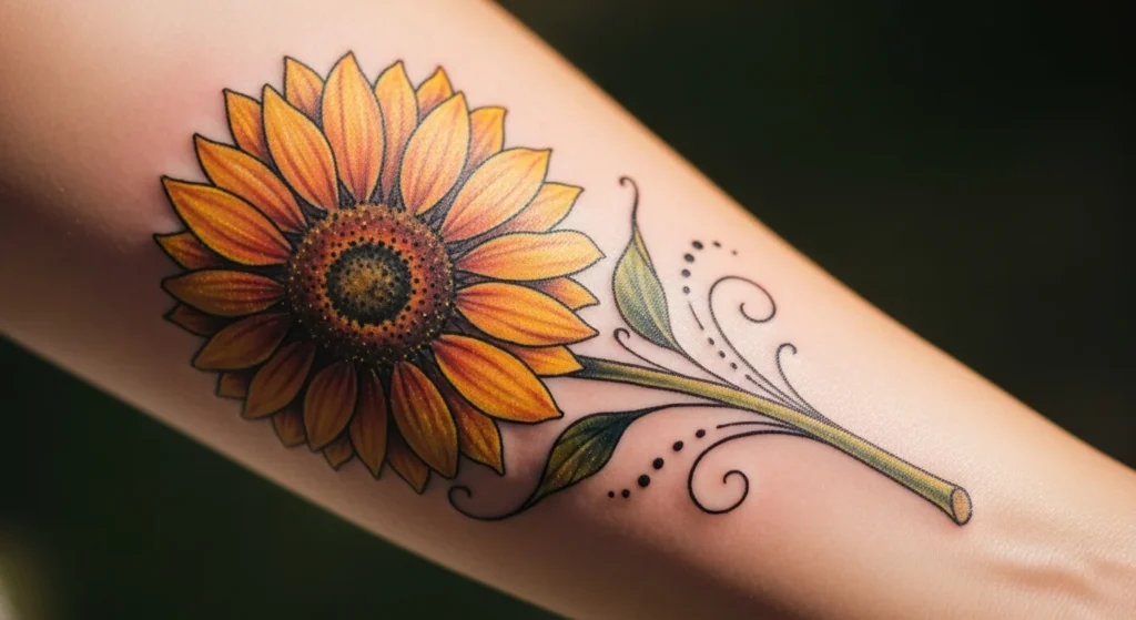 29 Beautiful Sunflower Tattoo Ideas With a Quote That Hits Deep