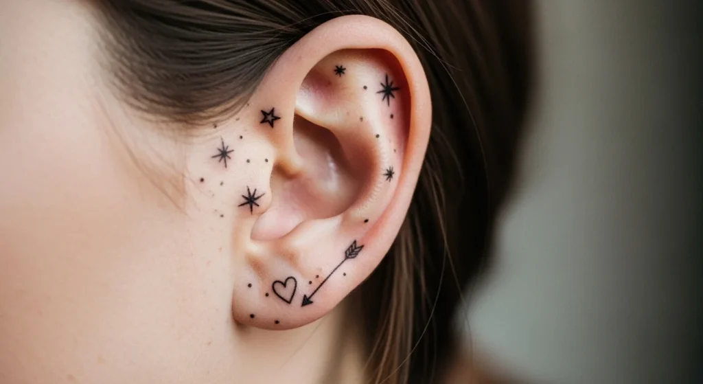 24 Simple Behind-the-Ear Tattoo Ideas That Look Super Clean